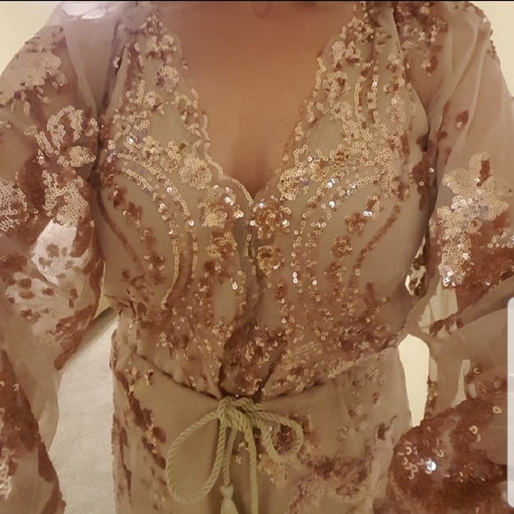 Gold/Nude Sequins Romper 💕HP💕 x2 - Picture 6 of 7